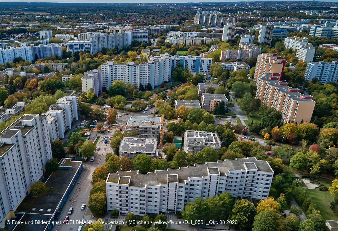 08.10.2020 - Aufstockungsbaustelle Oskar-Maria-Graf-Ring in Neuperlach